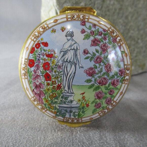 Greek Statue Garden Enamel Box, Crummles Trinket Box - Picture 6 of 8